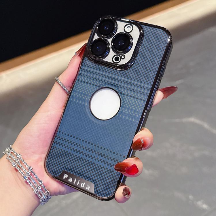 For iPhone 14 Pro Max Palida Electroplated Kevlar Texture Shockproof Phone Case