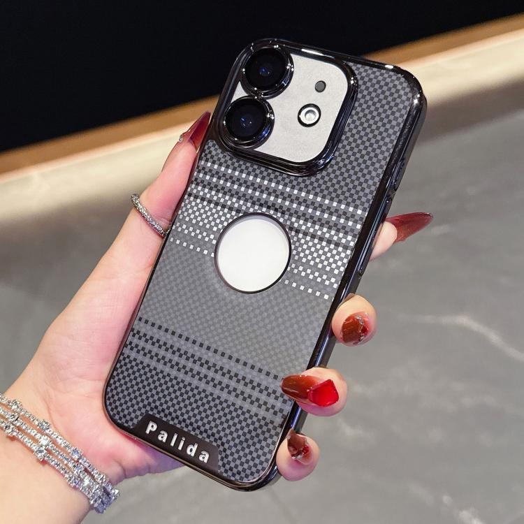 For iPhone 12 Palida Electroplated Kevlar Texture Shockproof Phone Case