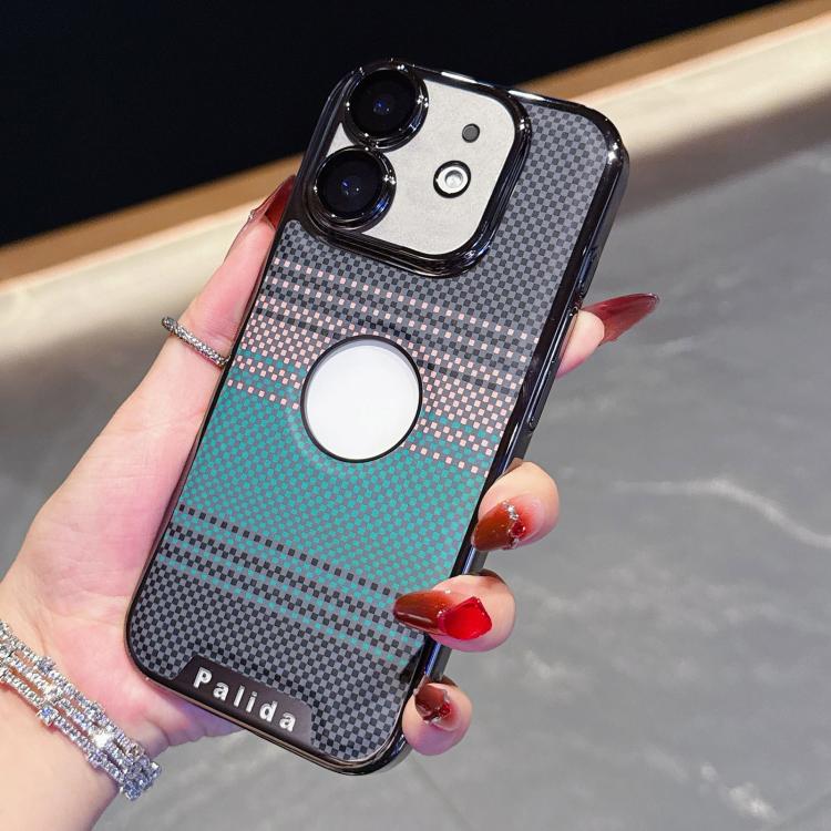 For iPhone 12 Palida Electroplated Kevlar Texture Shockproof Phone Case