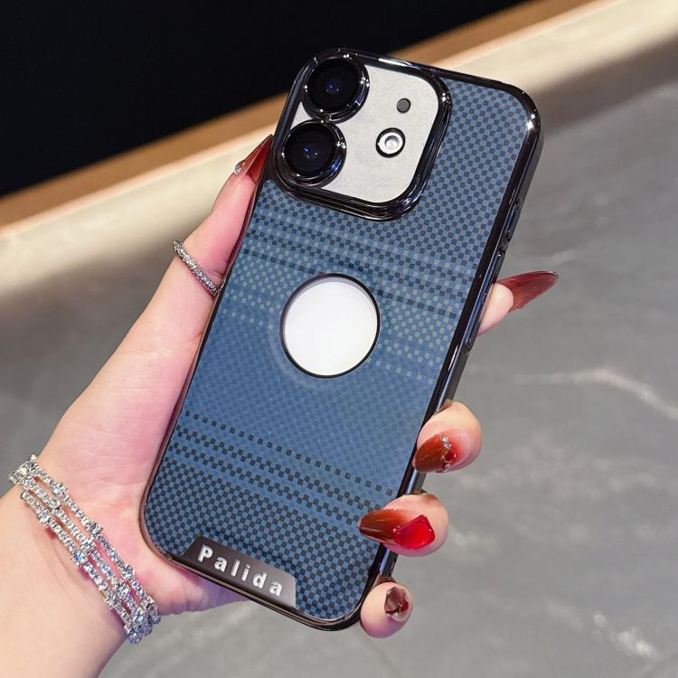 For iPhone 12 Palida Electroplated Kevlar Texture Shockproof Phone Case