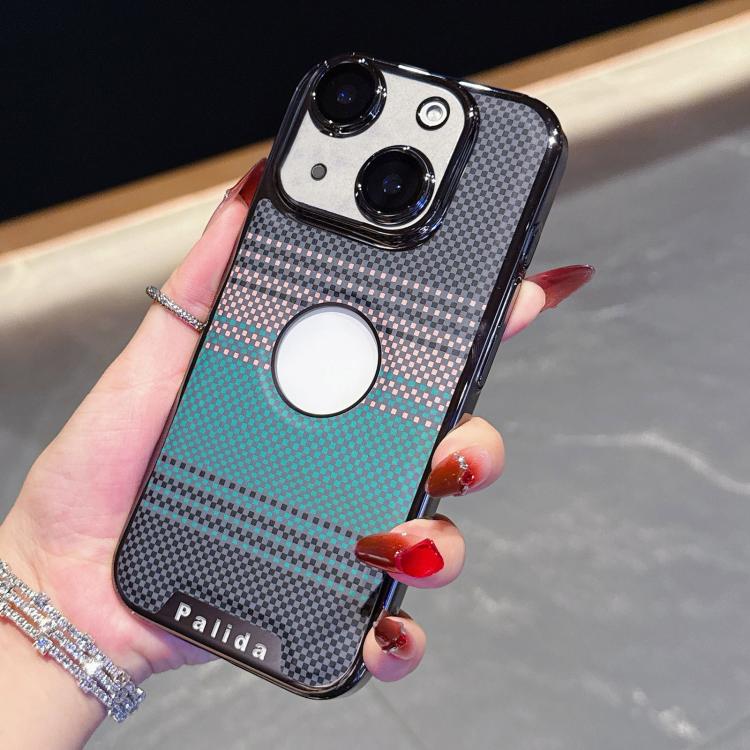 For iPhone 15 Plus Palida Electroplated Kevlar Texture Shockproof Phone Case