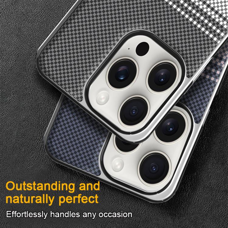 For iPhone 17 Palida Electroplated Kevlar Texture Shockproof Phone Case