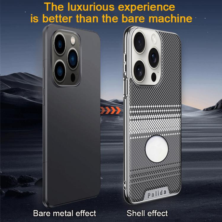 For iPhone 17 Palida Electroplated Kevlar Texture Shockproof Phone Case