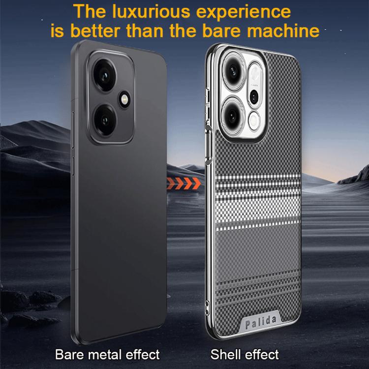 For OPPO Reno13 Global Palida Electroplated Kevlar Texture Shockproof Phone Case