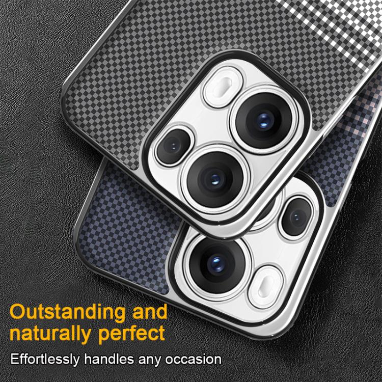 For OPPO Reno14 Global Palida Electroplated Kevlar Texture Shockproof Phone Case