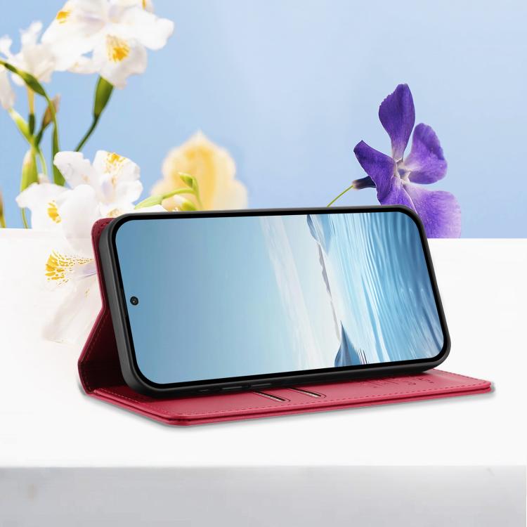 For Infinix Note 40 4G Peony Embossed Magnetic RFID Vegan Leather Phone Case