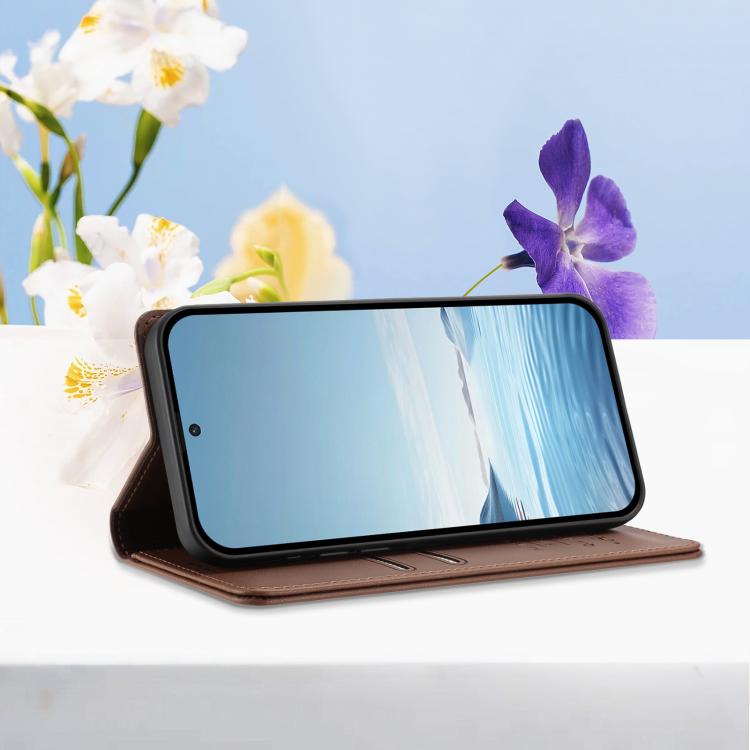 For Infinix Note 40 5G Peony Embossed Magnetic RFID Vegan Leather Phone Case