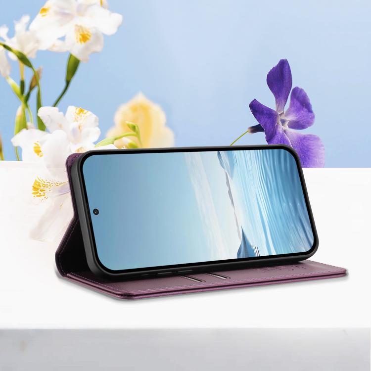 For Infinix Note Edge 5G Peony Embossed Magnetic RFID Vegan Leather Phone Case