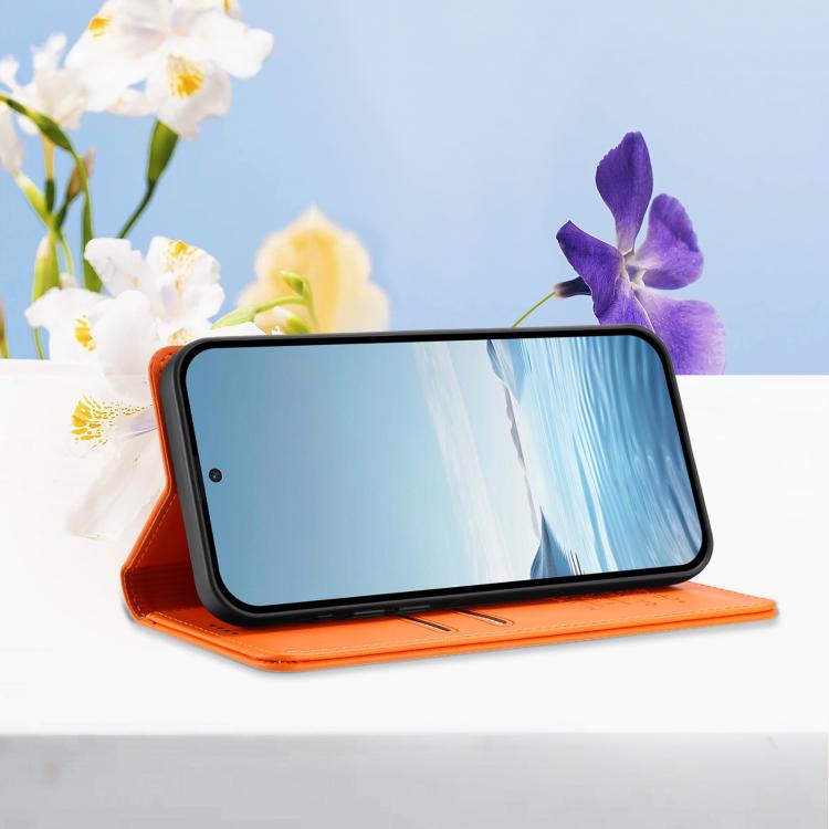 For Infinix Note Edge 5G Peony Embossed Magnetic RFID Vegan Leather Phone Case