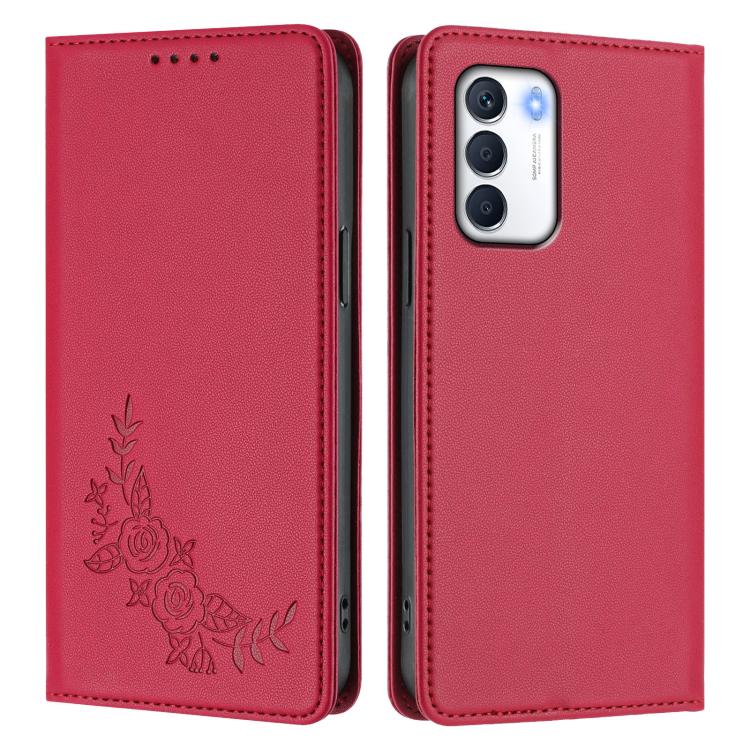 For Infinix Zero 5G 2023 Peony Embossed Magnetic RFID Vegan Leather Phone Case