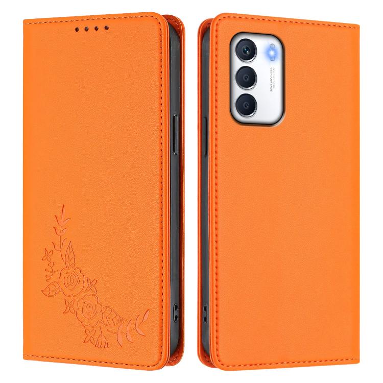 For Infinix Zero 5G 2023 Peony Embossed Magnetic RFID Vegan Leather Phone Case