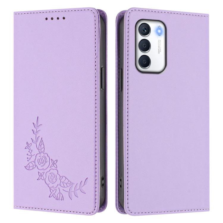 For Infinix Zero 5G 2023 Peony Embossed Magnetic RFID Vegan Leather Phone Case