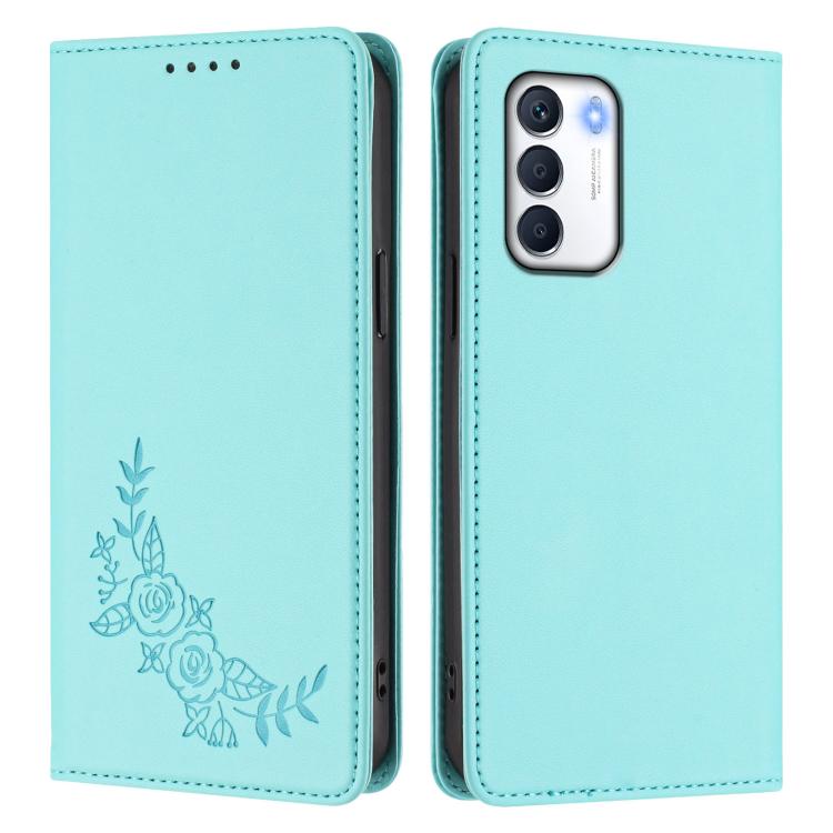 For Infinix Zero 5G 2023 Peony Embossed Magnetic RFID Vegan Leather Phone Case