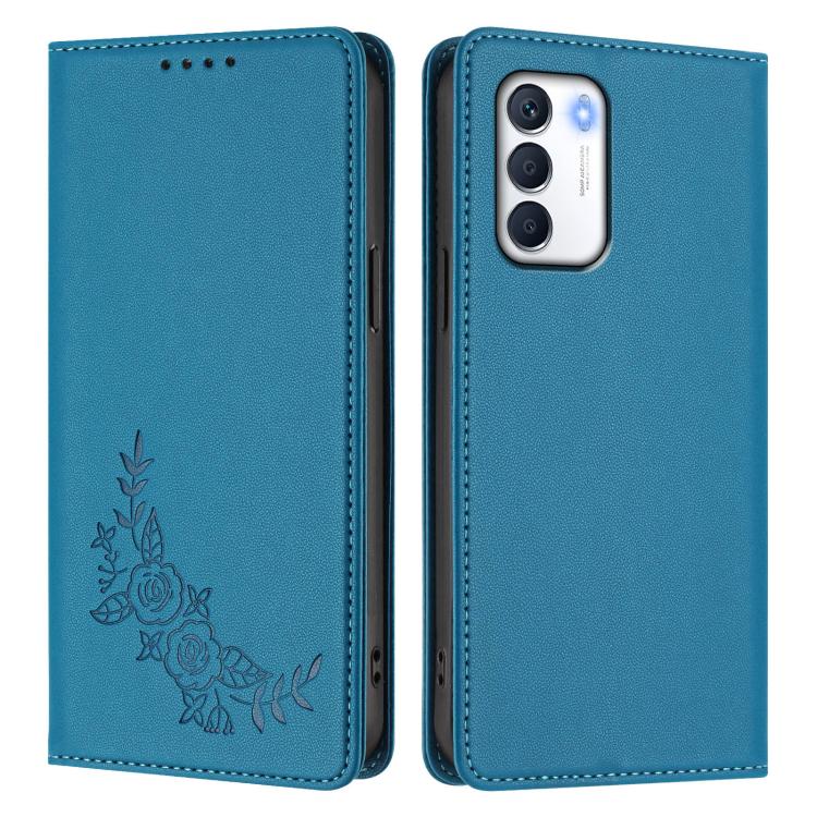 For Infinix Zero 5G 2023 Peony Embossed Magnetic RFID Vegan Leather Phone Case