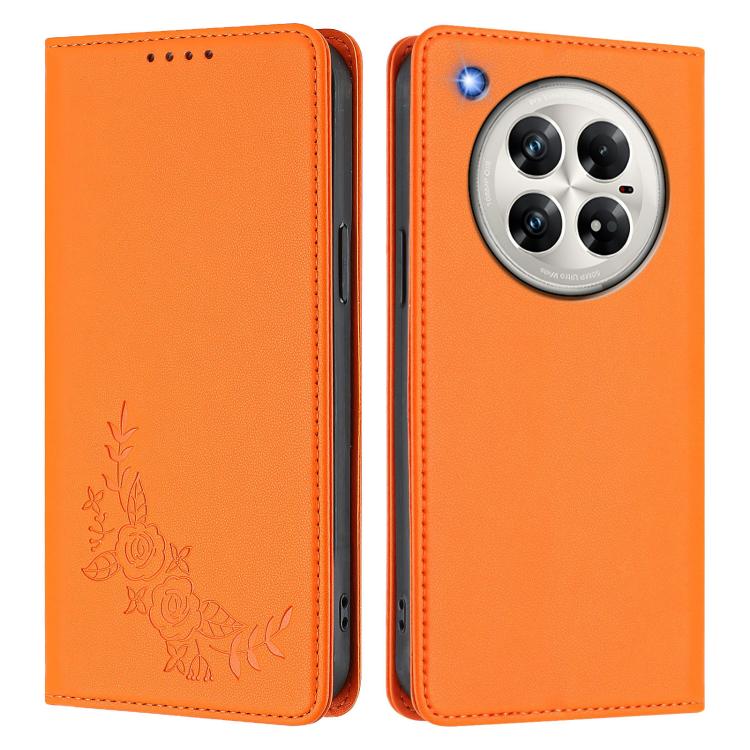 For Infinix Zero 40 4G / 5G Peony Embossed Magnetic RFID Vegan Leather Phone Case