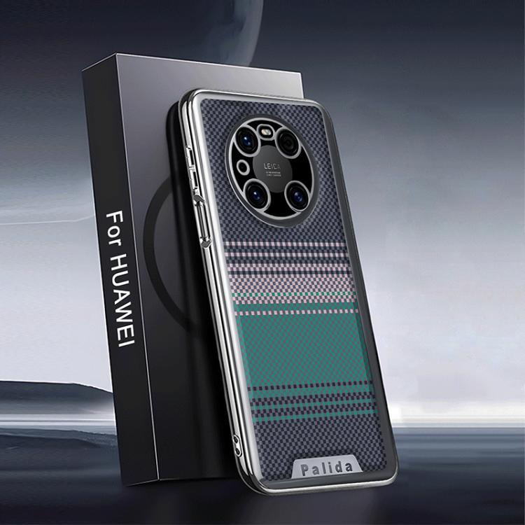 For Huawei Mate 40 Pro Palida Electroplated Kevlar Texture Shockproof Phone Case