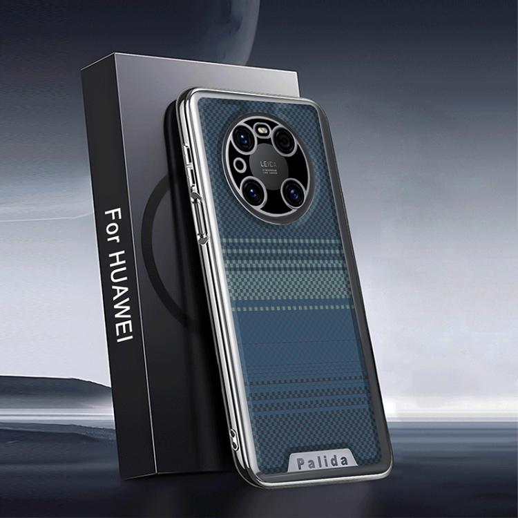 For Huawei Mate 40 Pro Palida Electroplated Kevlar Texture Shockproof Phone Case