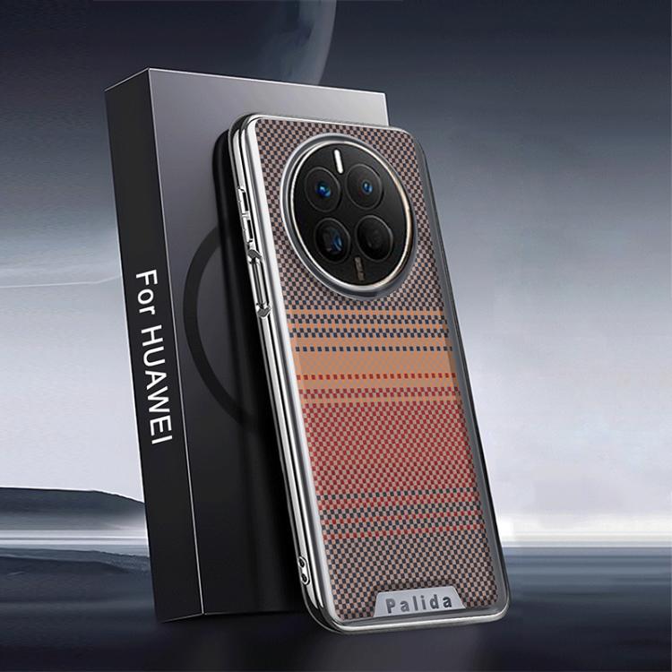 For Huawei Mate 50 Palida Electroplated Kevlar Texture Shockproof Phone Case