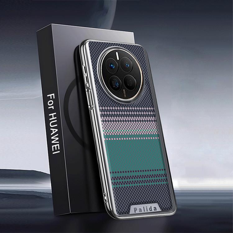 For Huawei Mate 50 Palida Electroplated Kevlar Texture Shockproof Phone Case