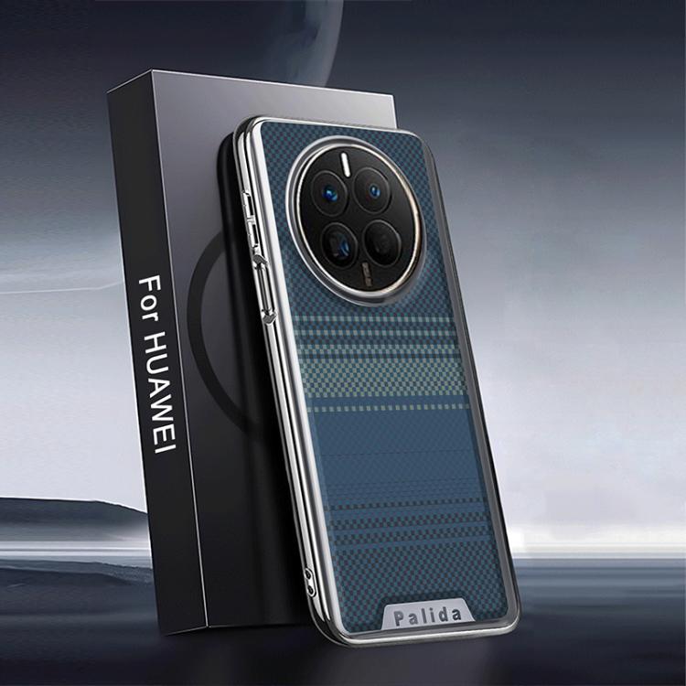 For Huawei Mate 50 Palida Electroplated Kevlar Texture Shockproof Phone Case
