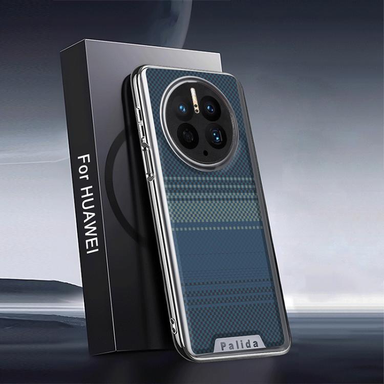 For Huawei Mate 50 Pro Palida Electroplated Kevlar Texture Shockproof Phone Case