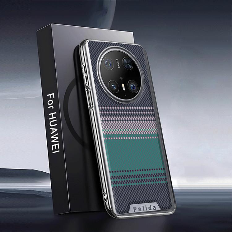 For Huawei Mate 70 Pro Palida Electroplated Kevlar Texture Shockproof Phone Case