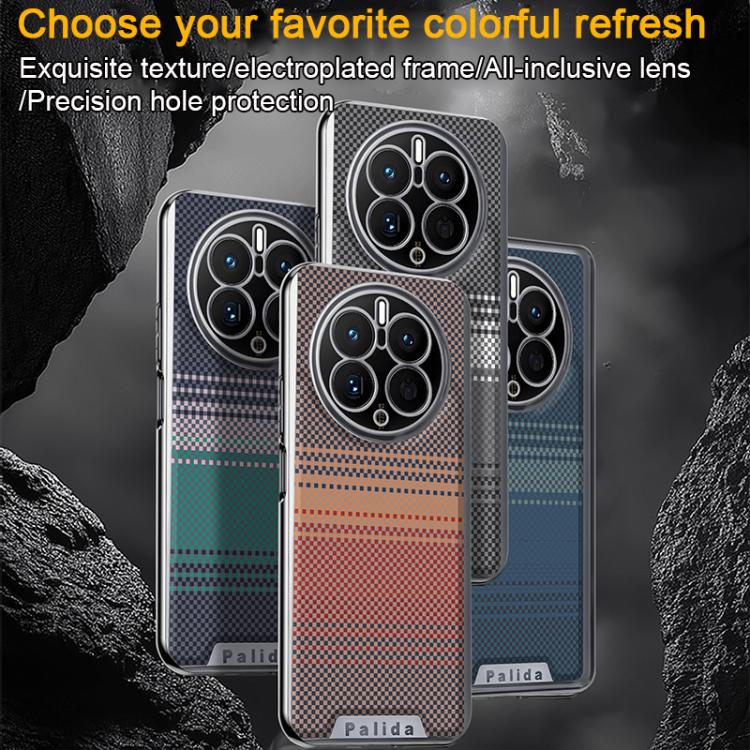 For Huawei Mate 40 Pro Palida Electroplated Kevlar Texture Shockproof Phone Case