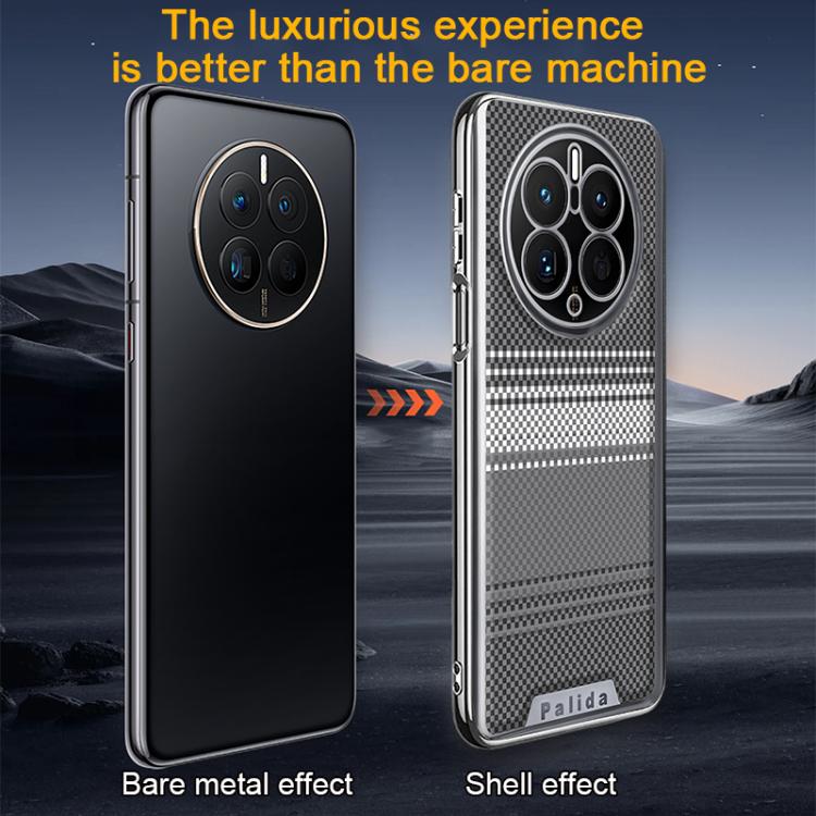For Huawei Mate 50 Palida Electroplated Kevlar Texture Shockproof Phone Case