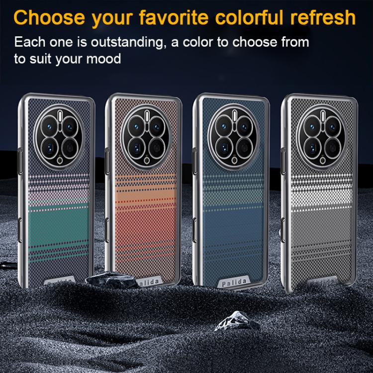 For Huawei Mate 40 Pro Palida Electroplated Kevlar Texture Shockproof Phone Case