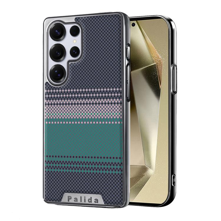 For Samsung Galaxy S24 Ultra 5G Palida Electroplated Kevlar Texture Shockproof Phone Case