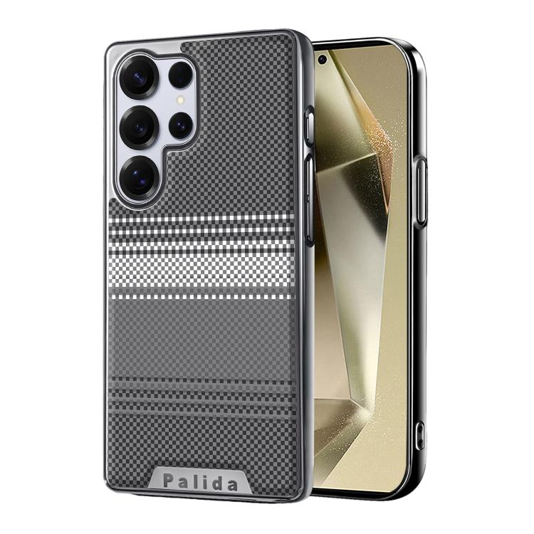For Samsung Galaxy S24 Ultra 5G Palida Electroplated Kevlar Texture Shockproof Phone Case