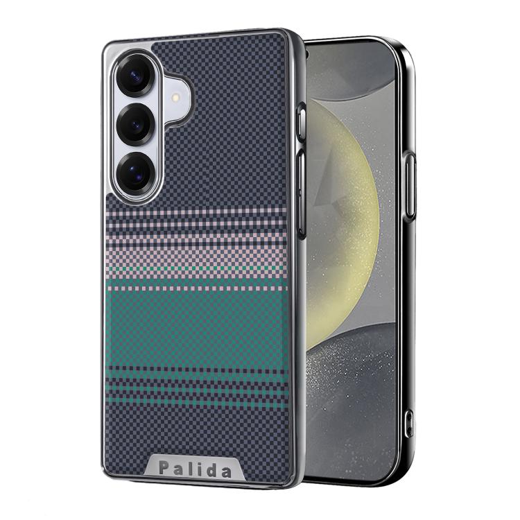 For Samsung Galaxy S24 5G Palida Electroplated Kevlar Texture Shockproof Phone Case