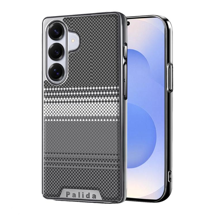 For Samsung Galaxy S25 5G Palida Electroplated Kevlar Texture Shockproof Phone Case
