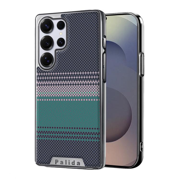 For Samsung Galaxy S25 Ultra 5G Palida Electroplated Kevlar Texture Shockproof Phone Case