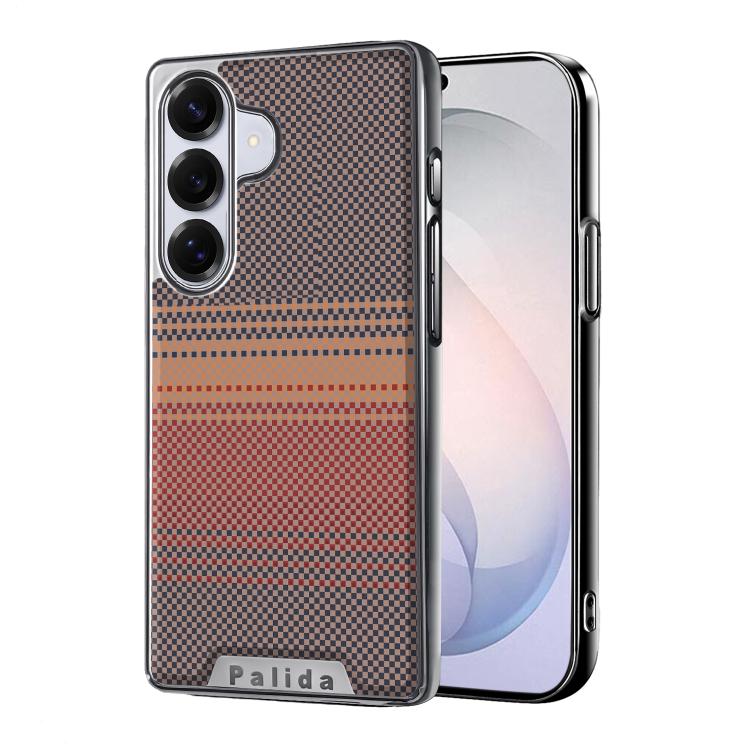 For Samsung Galaxy S26 5G Palida Electroplated Kevlar Texture Shockproof Phone Case