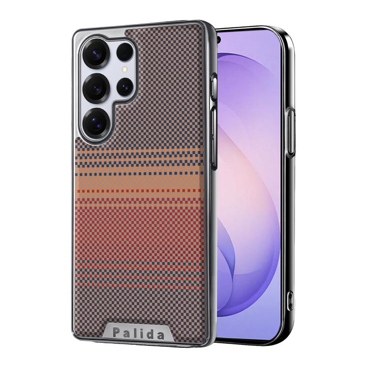 For Samsung Galaxy S26 Ultra 5G Palida Electroplated Kevlar Texture Shockproof Phone Case