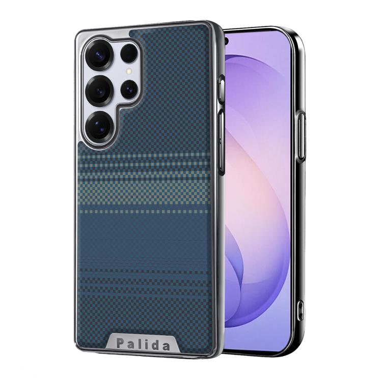 For Samsung Galaxy S26 Ultra 5G Palida Electroplated Kevlar Texture Shockproof Phone Case