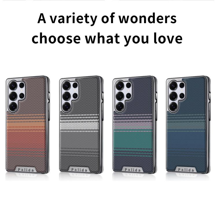 For Samsung Galaxy S26 Ultra 5G Palida Electroplated Kevlar Texture Shockproof Phone Case