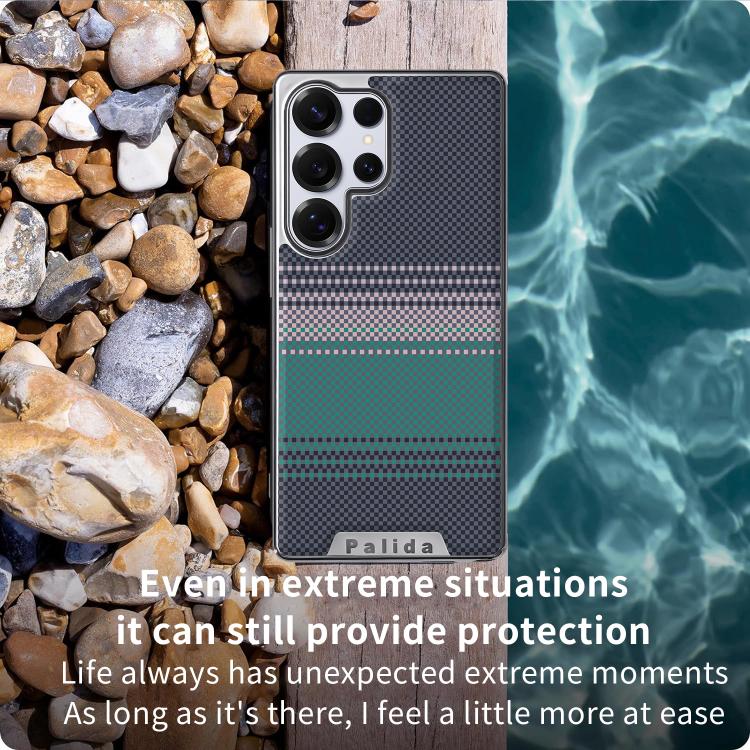 For Samsung Galaxy S24 5G Palida Electroplated Kevlar Texture Shockproof Phone Case