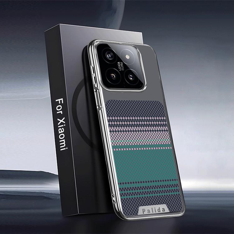 For Xiaomi 14 Palida Electroplated Kevlar Texture Shockproof Phone Case