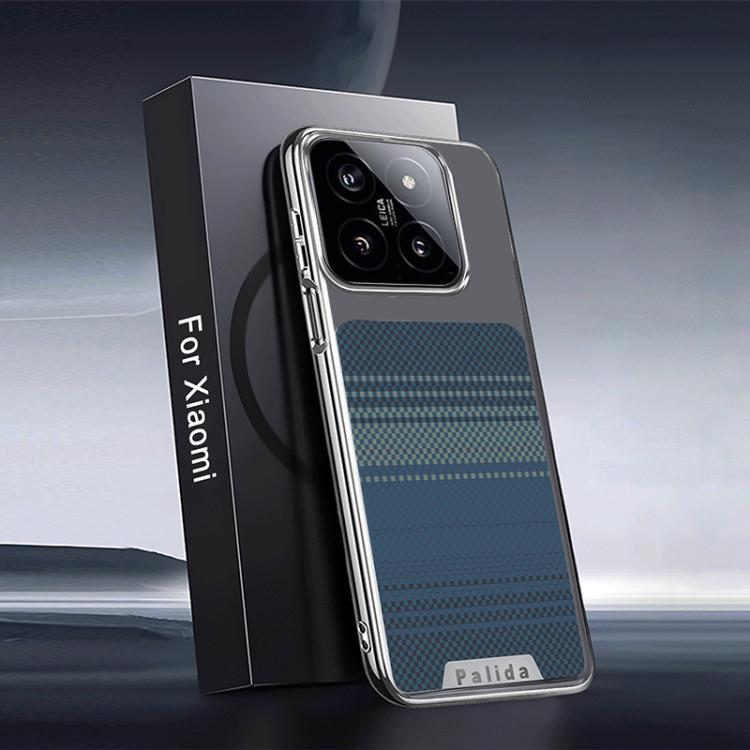 For Xiaomi 14 Palida Electroplated Kevlar Texture Shockproof Phone Case