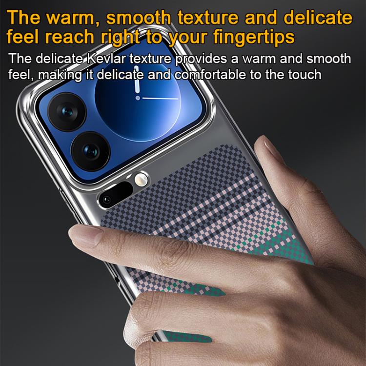 For Xiaomi 14 Palida Electroplated Kevlar Texture Shockproof Phone Case