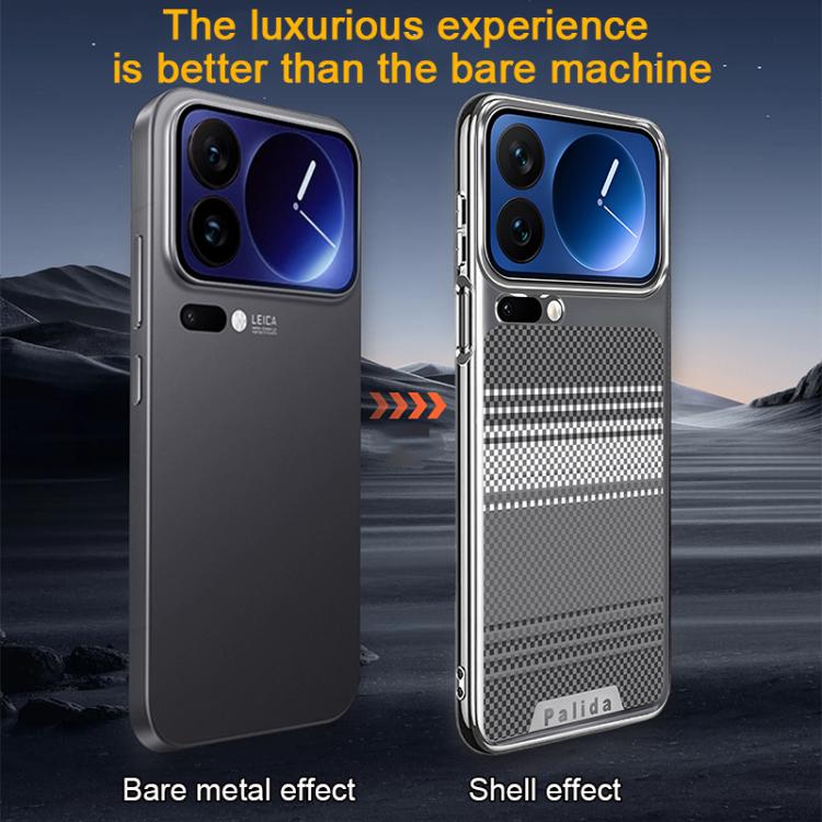 For Xiaomi 14 Palida Electroplated Kevlar Texture Shockproof Phone Case