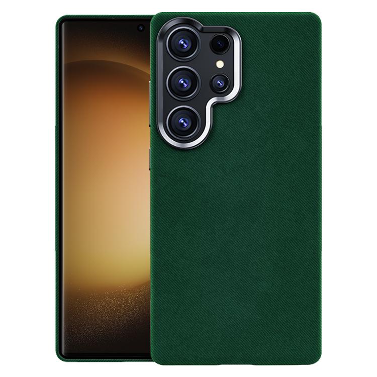 For Samsung Galaxy S23 Ultra 5G Flannel Textured Magnetic Full Coverage Phone Case