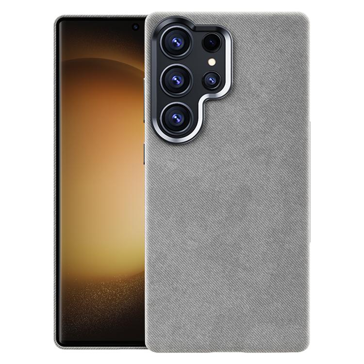 For Samsung Galaxy S23 Ultra 5G Flannel Textured Magnetic Full Coverage Phone Case