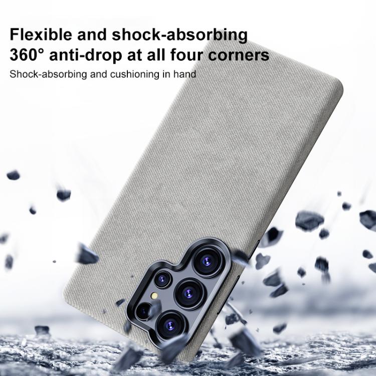 For Samsung Galaxy S24 Ultra 5G Flannel Textured Magnetic Full Coverage Phone Case