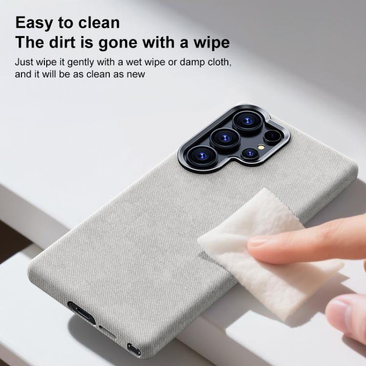For Samsung Galaxy S26 Ultra 5G Flannel Textured Magnetic Full Coverage Phone Case