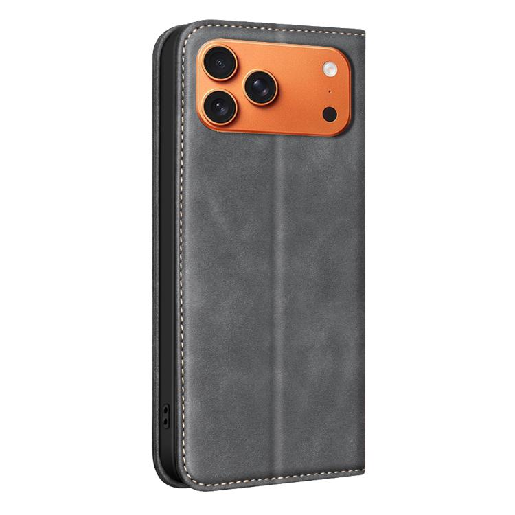 For iPhone 17 Pro BINFEN COLOR Calfskin Texture Magnetic RFID Vegan Leather Phone Case