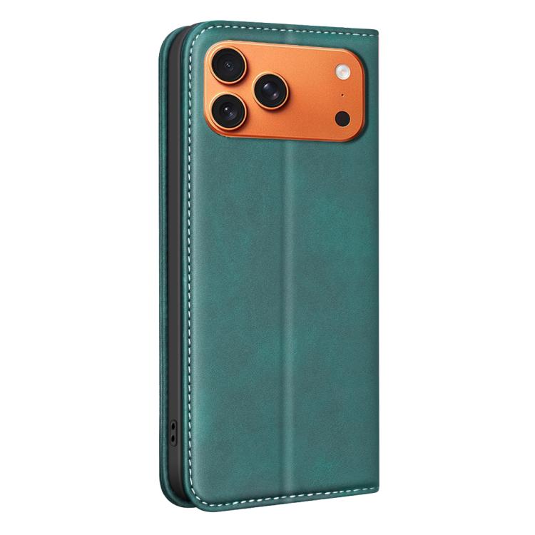 For iPhone 17 Pro BINFEN COLOR Calfskin Texture Magnetic RFID Vegan Leather Phone Case