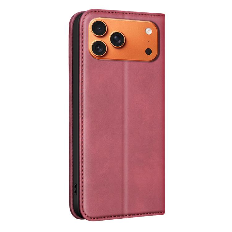 For iPhone 17 Pro BINFEN COLOR Calfskin Texture Magnetic RFID Vegan Leather Phone Case